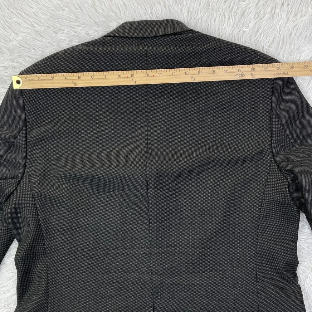 VTG Chaps Ralph Lauren Jacket Mens 42 Tall Brown Houndstooth Wool 3 Button‎ Coat